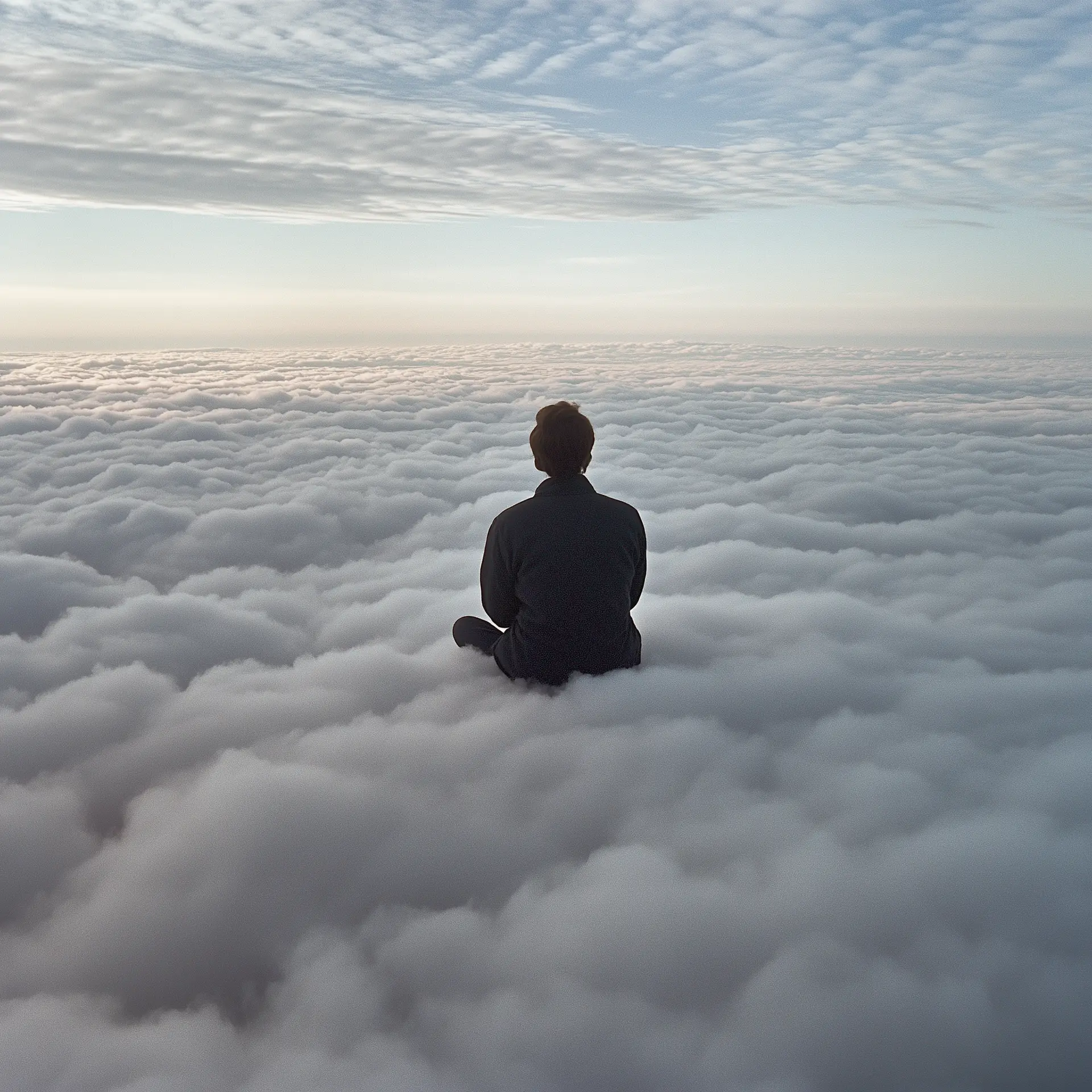 Man in the clouds